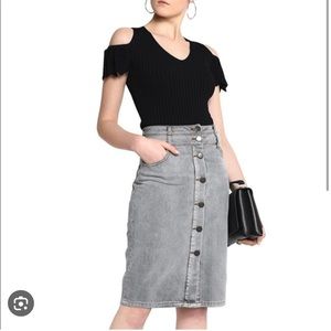 Maje denim pencil skirt